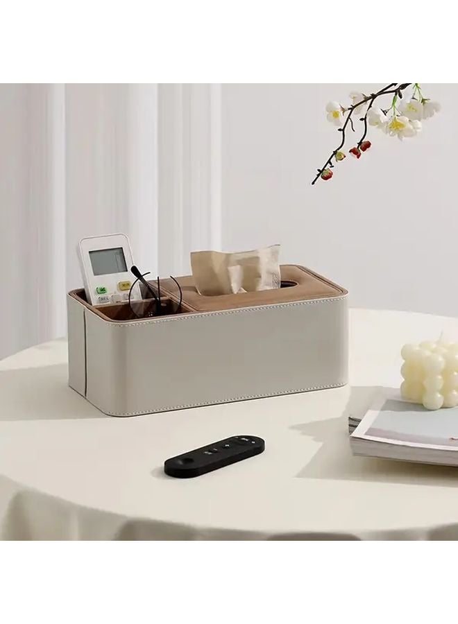 حامل علبة المناديل الجلدية متعدد الوظائف منظف جهاز التحكم عن بعد 1 قطعة - Image 4